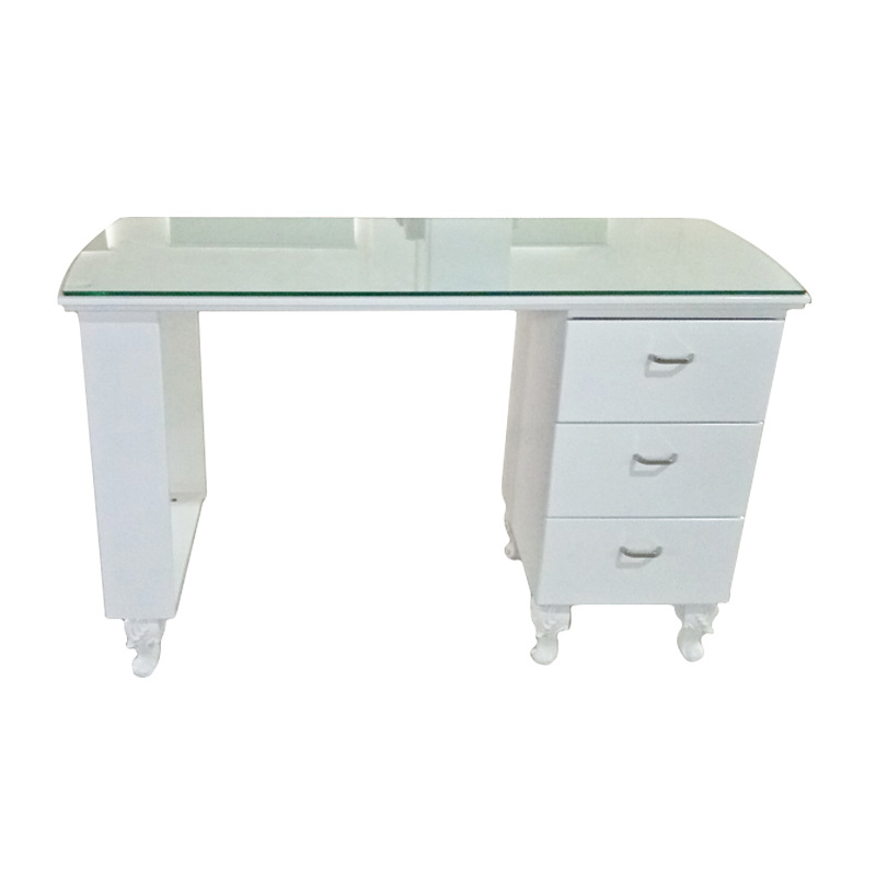 NT3066 Glass top nail salon furniture for sale