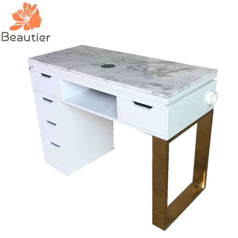 M888-1 Single seat luxury marble top nail table