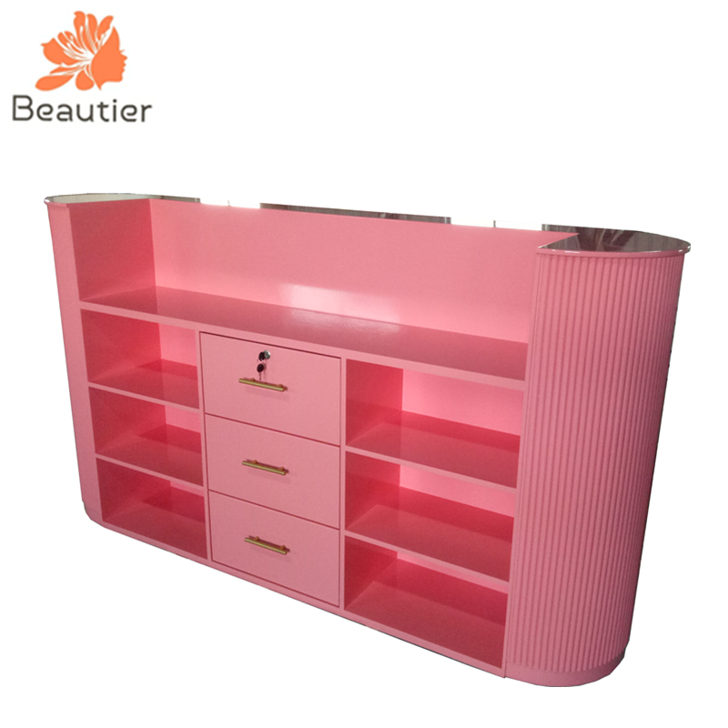 RD2094-B Lovely pink front desk for reception