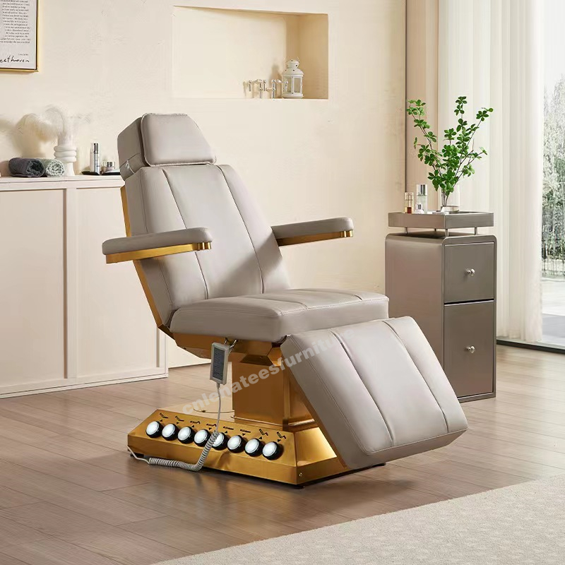 M819 Luxury stainless steel electric facial bed treatment chair