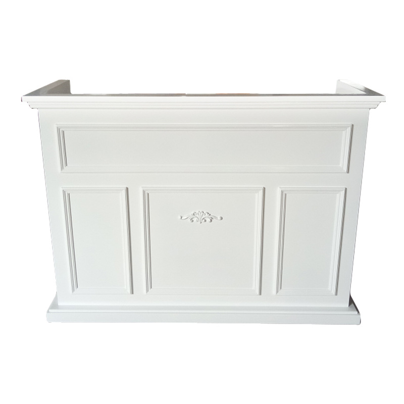 RD004 Vintage painted commercial curved reception desk