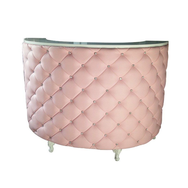 RD2072 Lovely pink salon reception desk