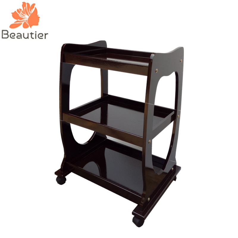 TC862 Varnishing painting Wood salon trolley 2 layers