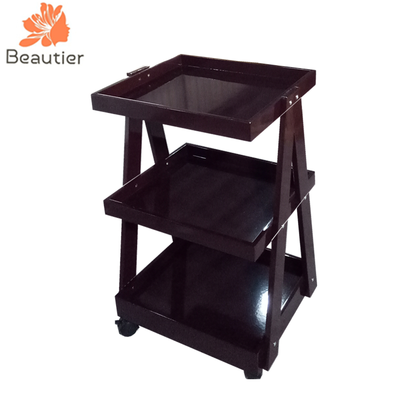 TC863 Simple wood salon trolley cart 