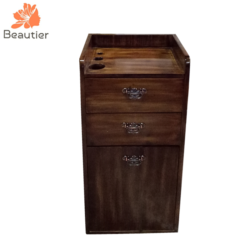 TC7016 Wood salon trolley cabinet with drawers