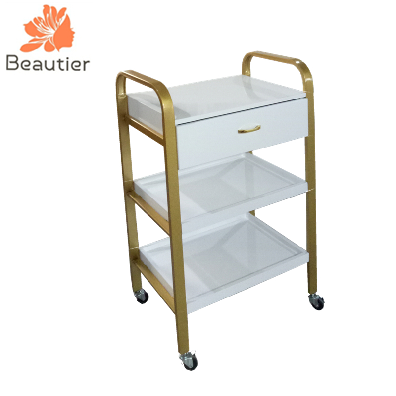 TC7048 Portable Nail salon trolley white lacquer