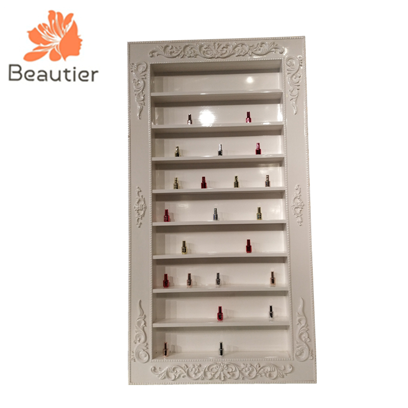 NK001 Tall nail display white paints Nail polish stand