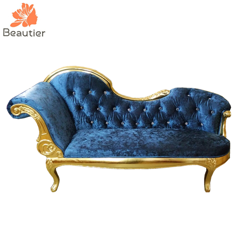 WS1015 Luxury Velvet salon chaise sofa for beauty bar