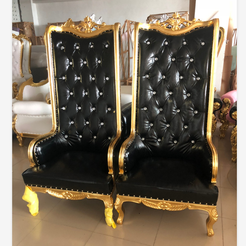 KC2009 European high back black throne chairs