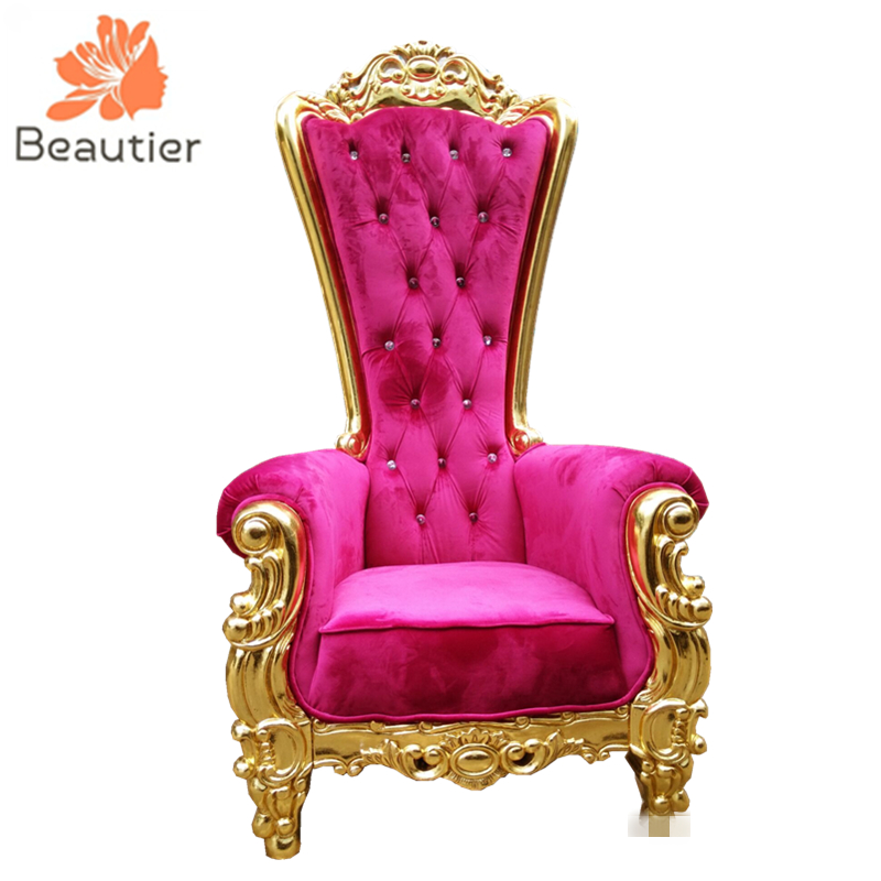 KC2010 Lovely princess pink throne chairs for wedding for salon