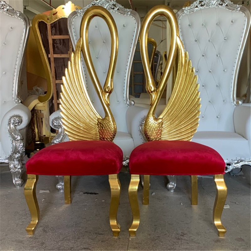 KC2012 Wedding party queen Swan chair beauty salon use