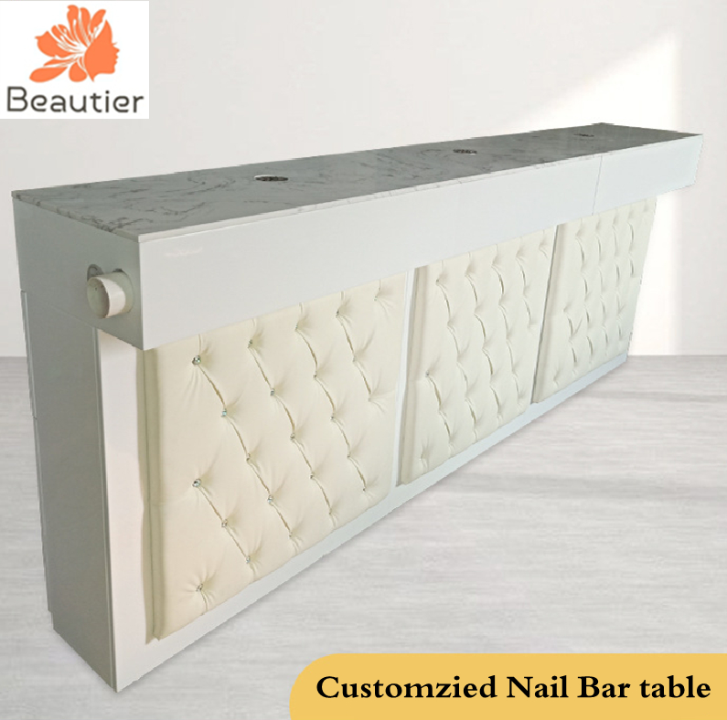 M751 Luxury nail bar tables for sale