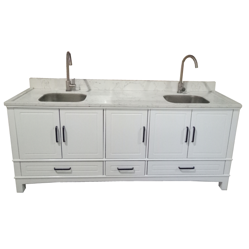 NK020 European style marble top salon shampoo bowls cabinets