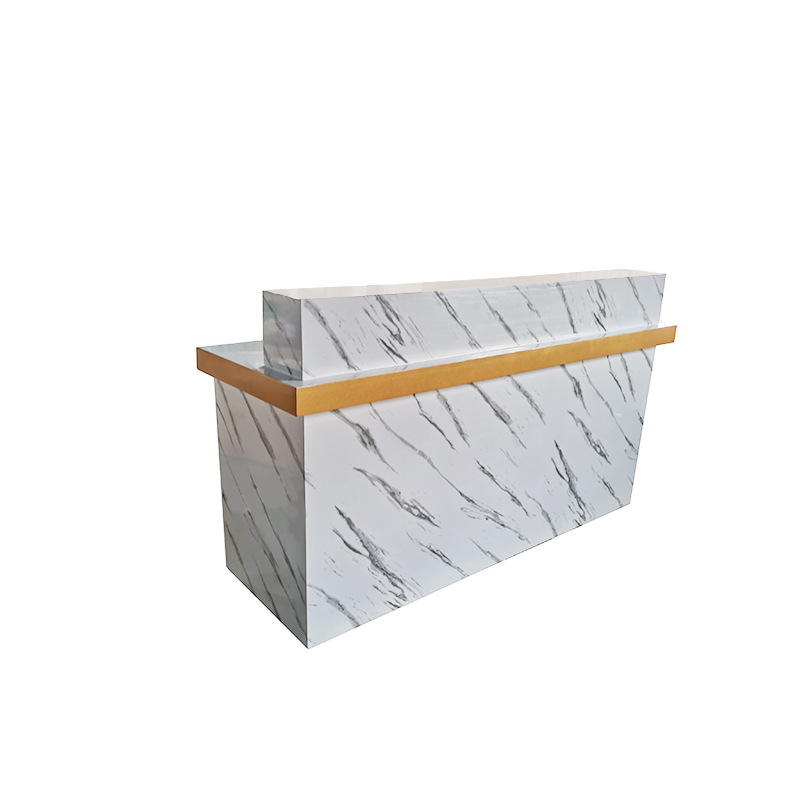 RD2105 Modern stone grain veneered large reception desk