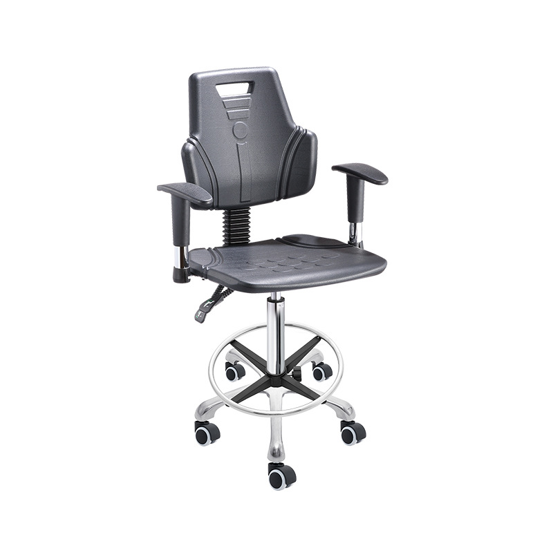 P042 Ergonomic Anti static black polyurethane laboratory chair