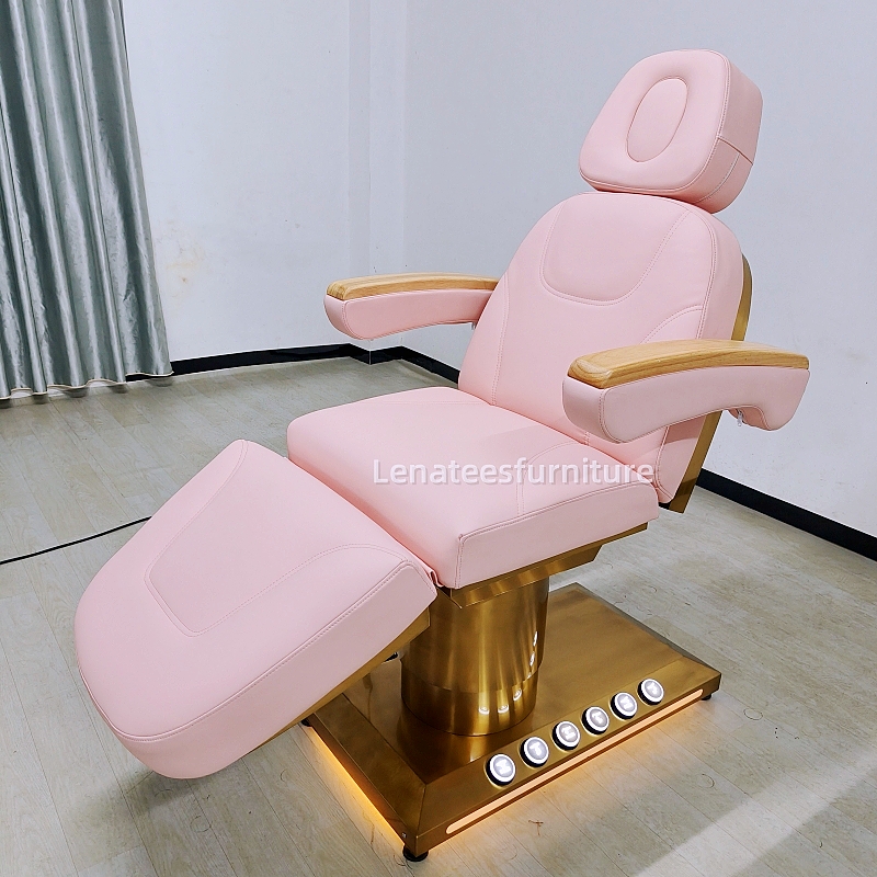 M843 Clinic luxury gold facial massage spa table